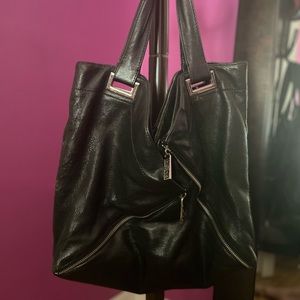 KOOBA vintage black leather tote